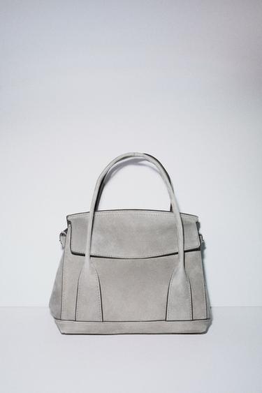 حقيبة جلد MINI CITYBAG - رمادي الخاص بـ Zara