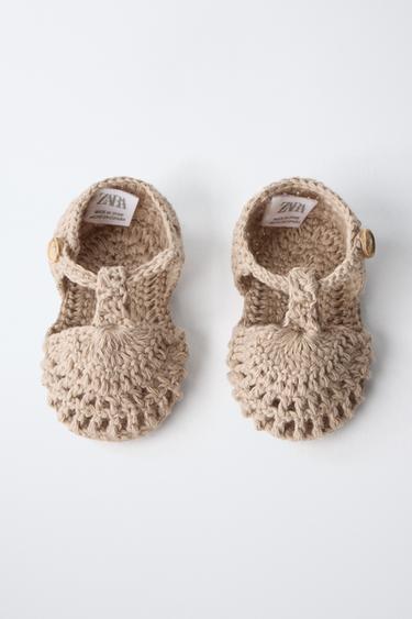 CHAUSSONS EN MAILLE - Marron sable de Zara - Image 5