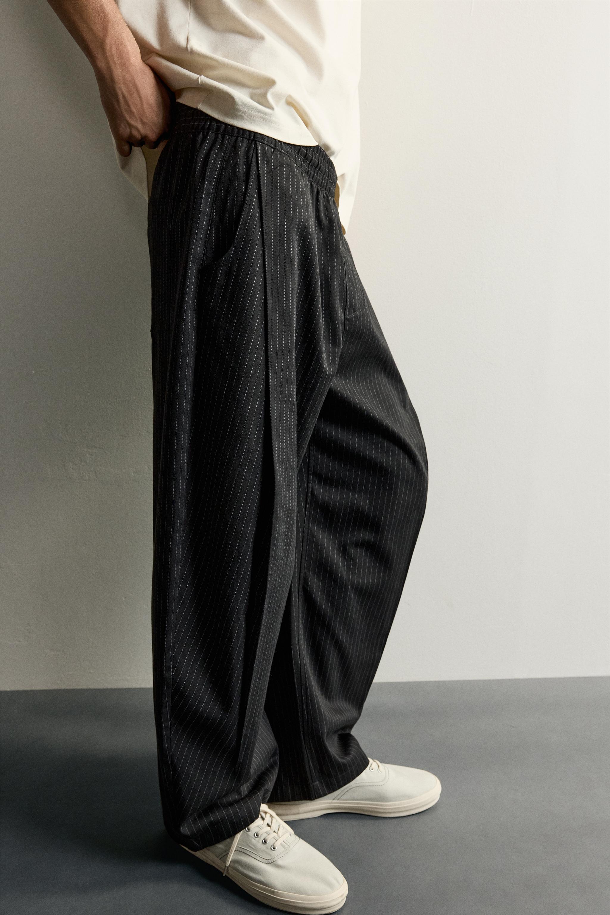 Zara YAN PİLELİ BALON FIT PANTOLON görsel 6