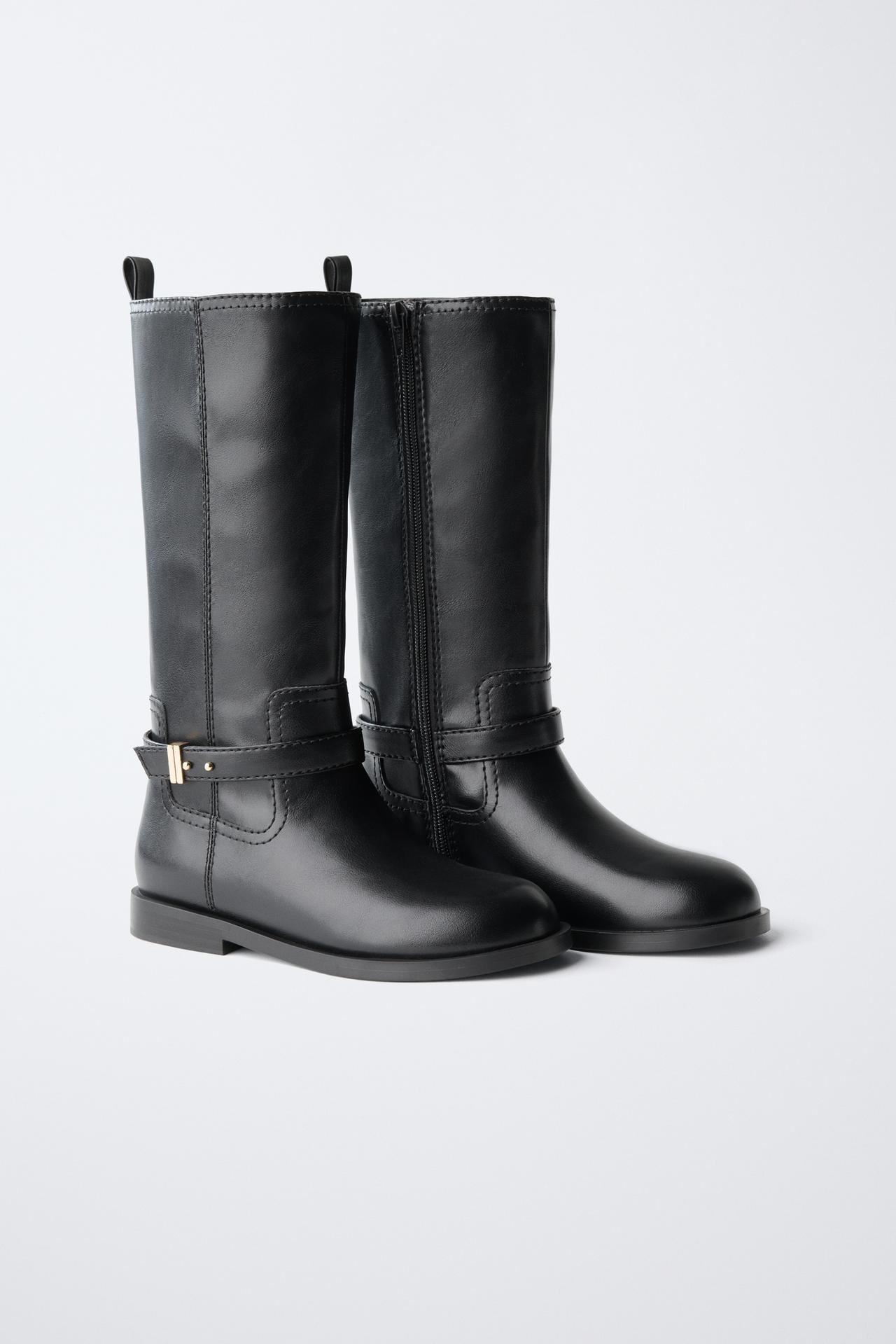 HIGH-LEG BOOTS — Black