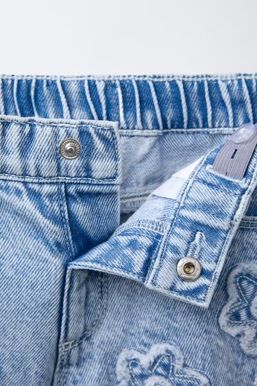 FLORAL DENIM BERMUDA SHORTS - Blue by Zara - Image 2