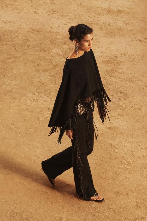 Chemise cuir-daim à franges - As 2 Cuir