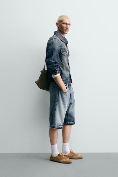 BERMUDA EN JEAN COUPE RELAXED - Bleu de Zara - Image 3