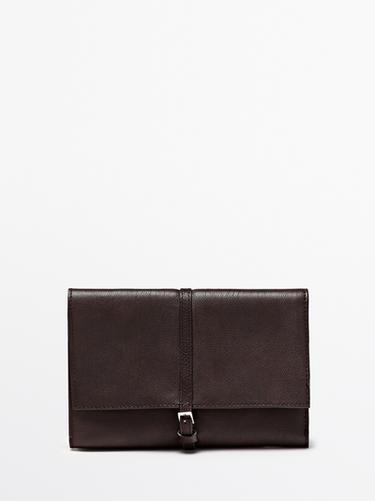 Zara Nappa leather tech accessory case - Brown