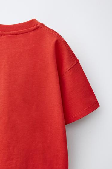 T-SHIRT UNI - Rouge de Zara - Image 3