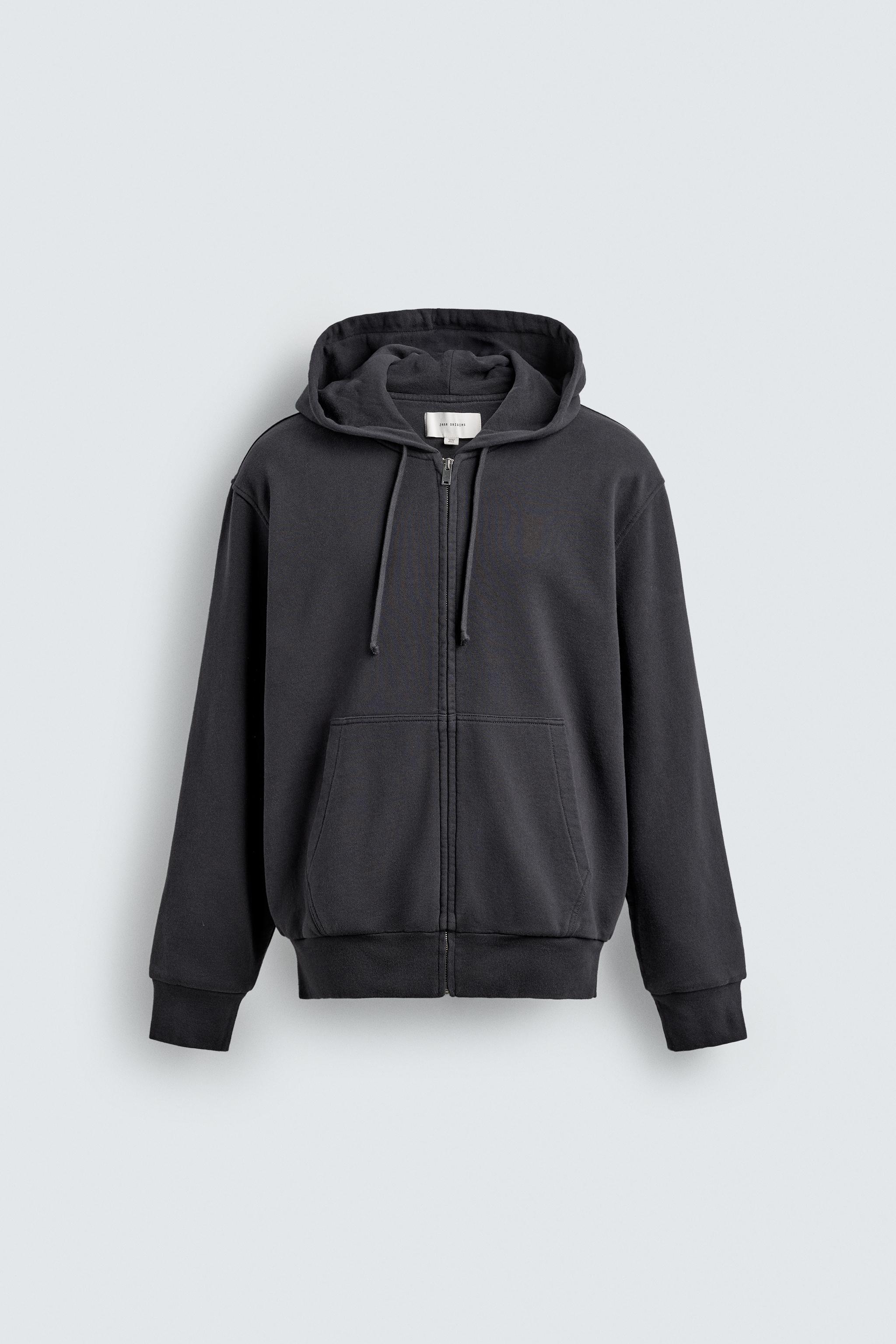 ZIP-UP HOODIE - Dark navy | ZARA United States