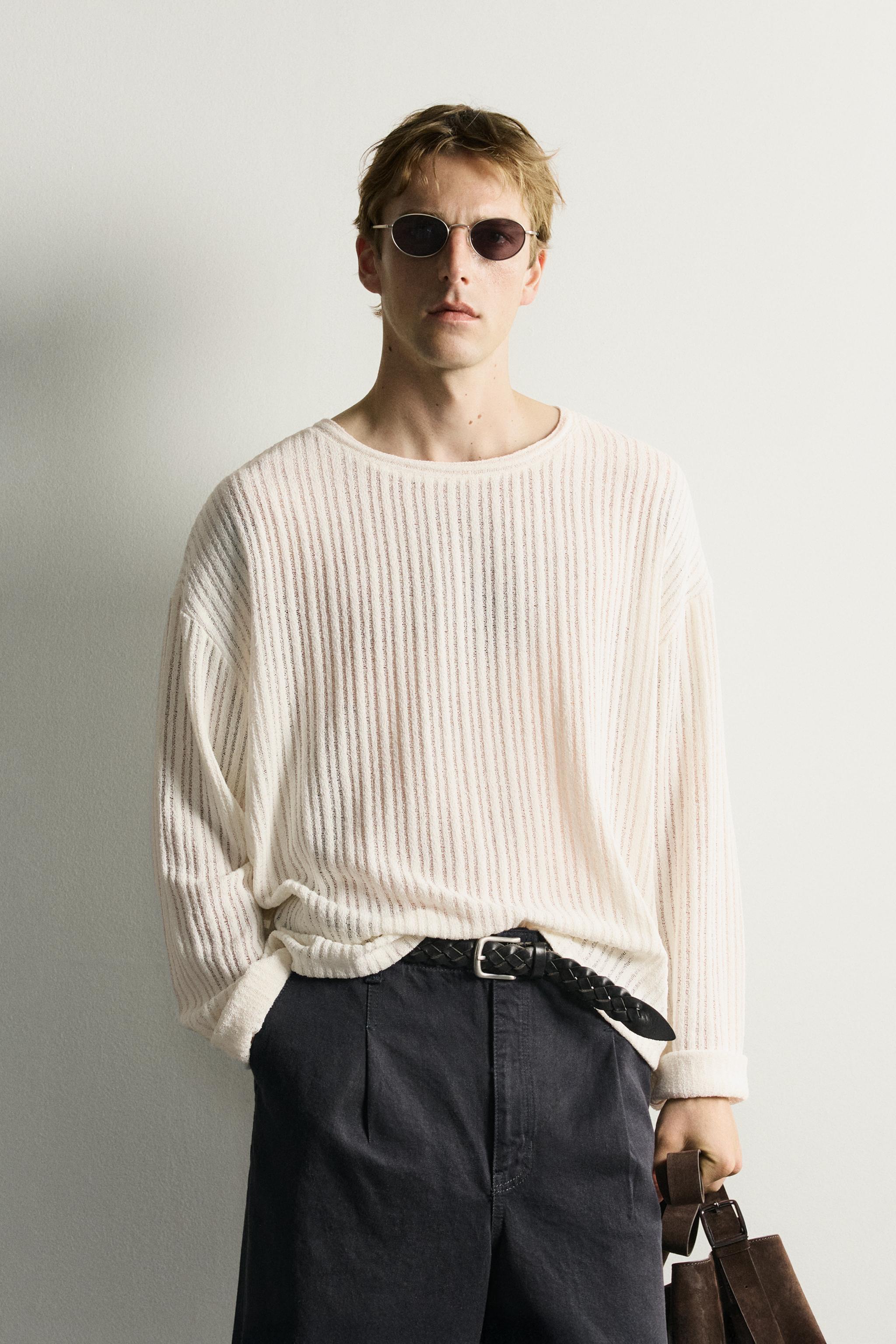 TEXTURED RELAXED FIT T-SHIRT — White