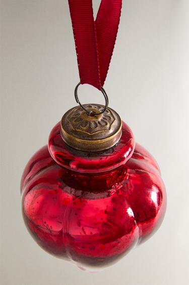 RED DROPLET CHRISTMAS TREE DECORATION - Red by Zara - Image 2