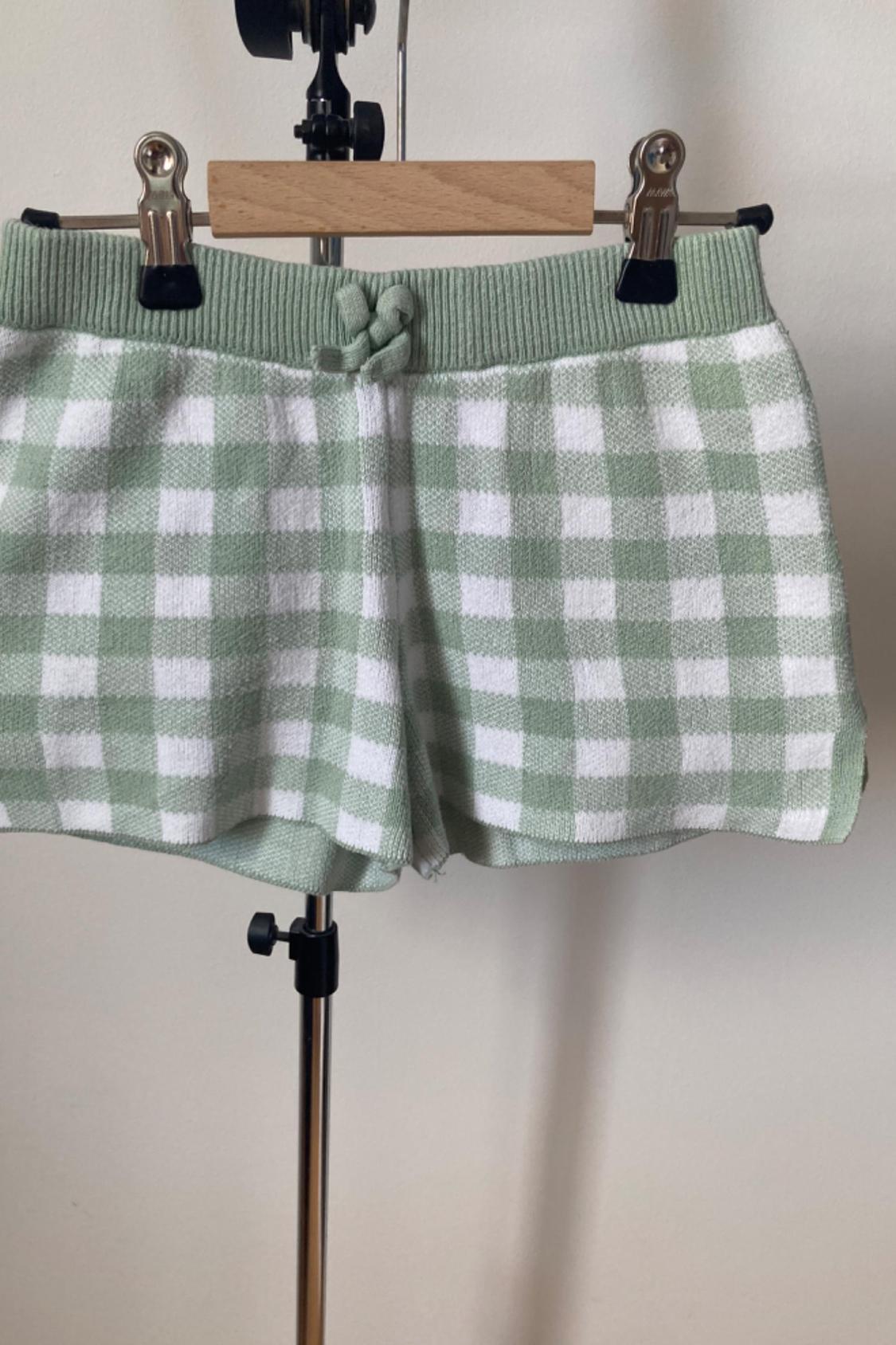 GINGHAM KNIT BERMUDA SHORTS