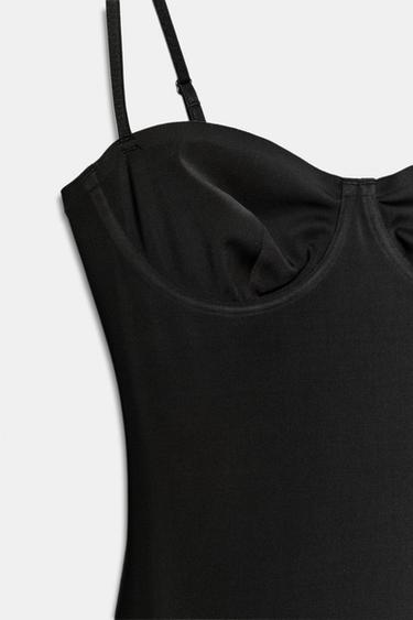ROBE DÉCOLLETÉ EN CŒUR - Noir de Zara - Image 8