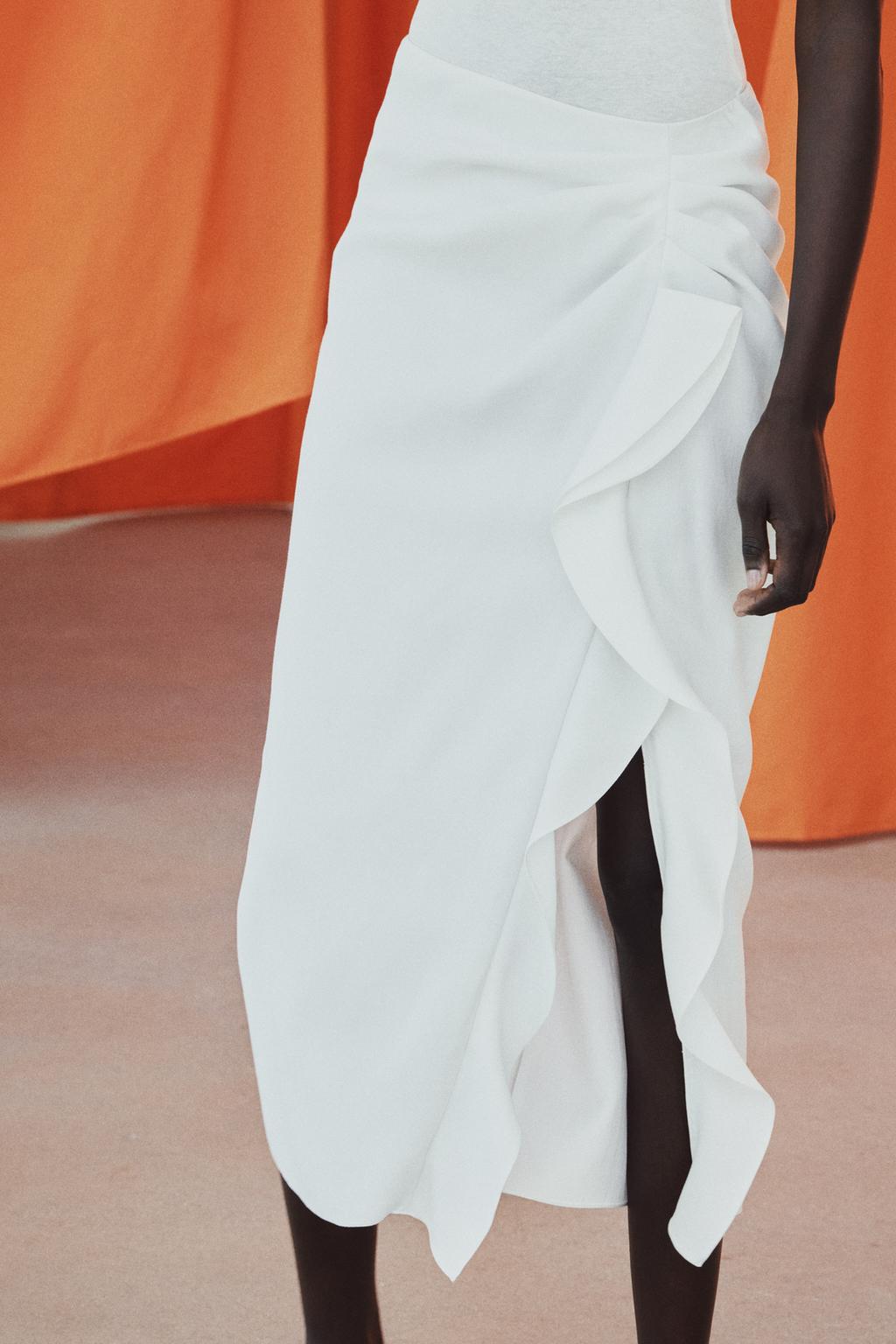 ZW COLLECTION RUFFLED MIDI SKIRT - image 2