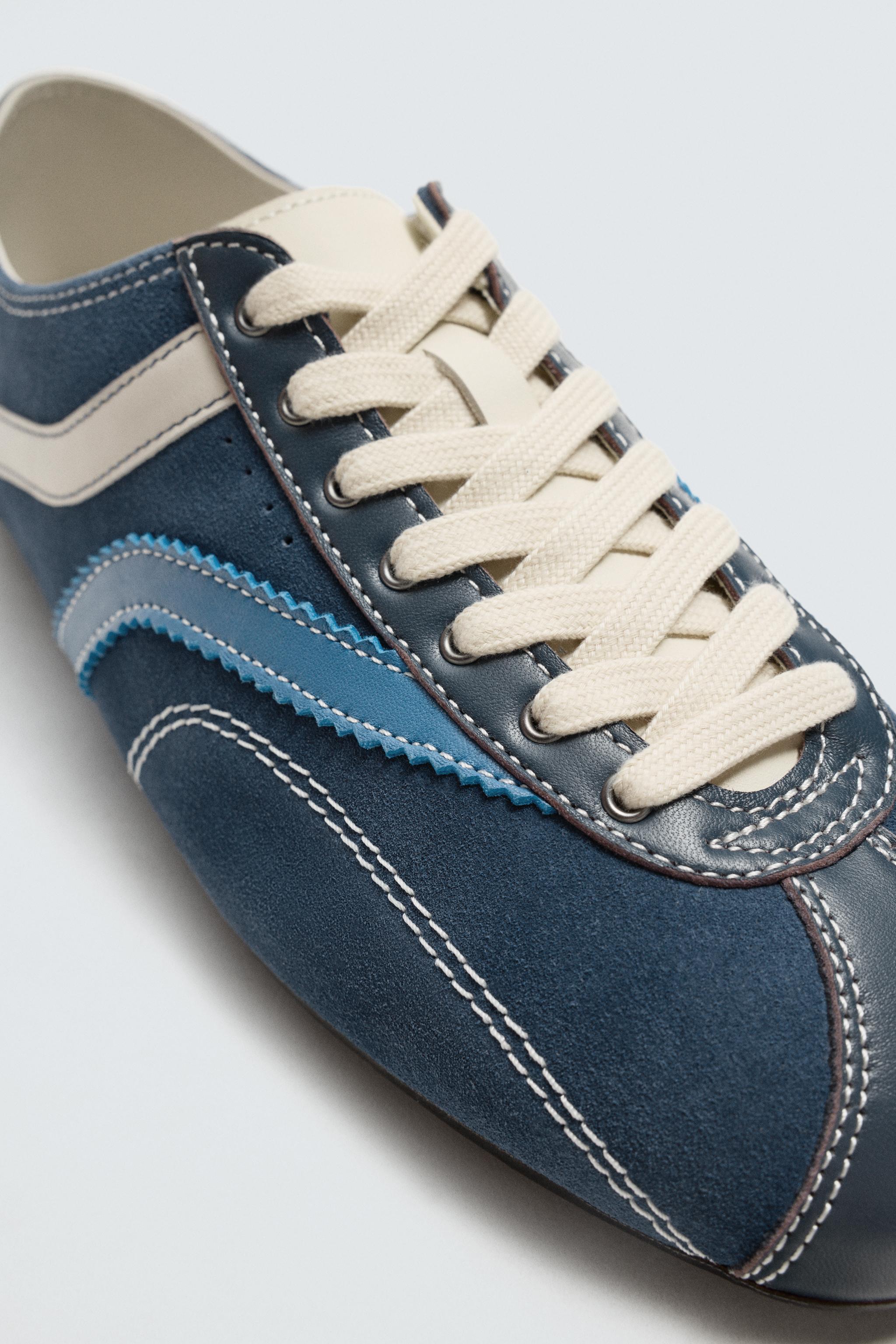 LEATHER TRAINERS HARRY LAMBERT FOR ZARA X DISNEY - Blue | ZARA