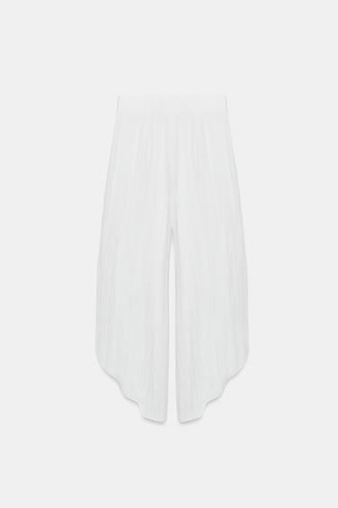 PANTALON À FENTES ZW COLLECTION - Blanc cassé de Zara - Image 7