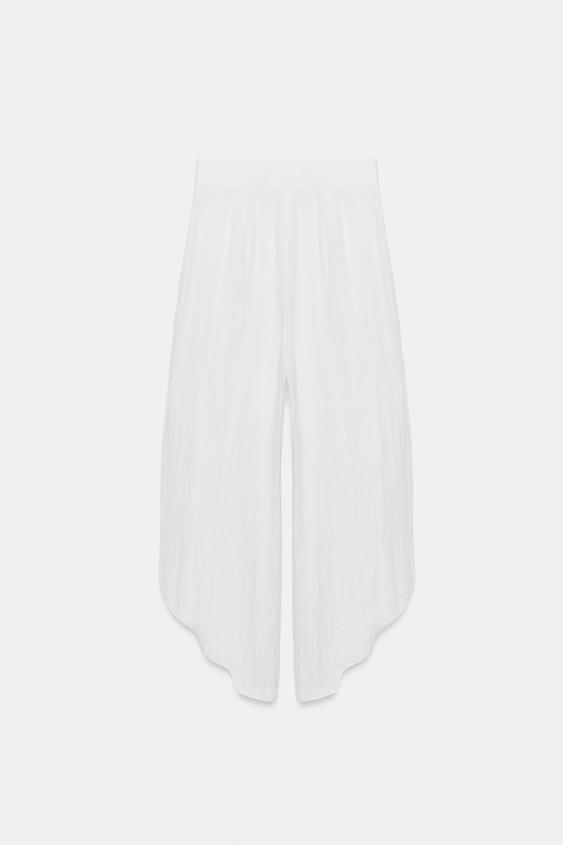 PANTALON À FENTES ZW COLLECTION - Blanc cassé de Zara - Image 7