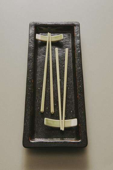 ENSEMBLE BAGUETTES ET REPOSE-BAGUETTES CÉRAMIQUE (LOT DE 2) - VERT de Zara - Image 4