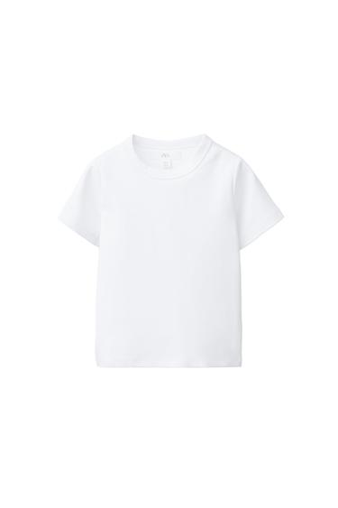 T-SHIRT UNI INTERLOCK - Blanc de Zara