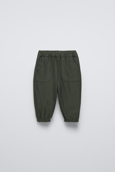 CALÇA COM TEXTURA - Caqui-escuro da Zara - Imagem 0