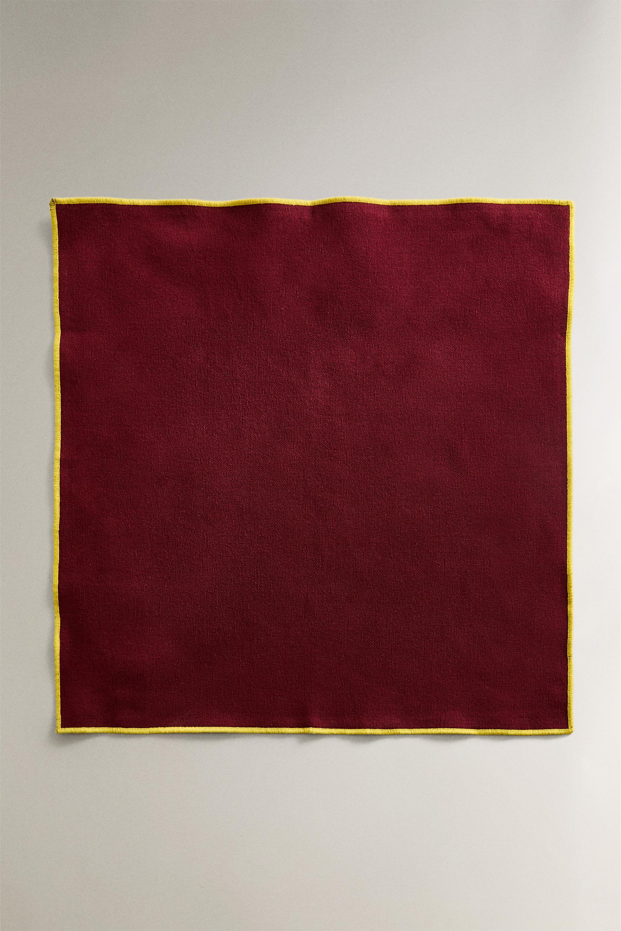 LOT SERVIETTES DE TABLE COTON SURPIQÛRE (LOT DE 4) X COLLAGERIE