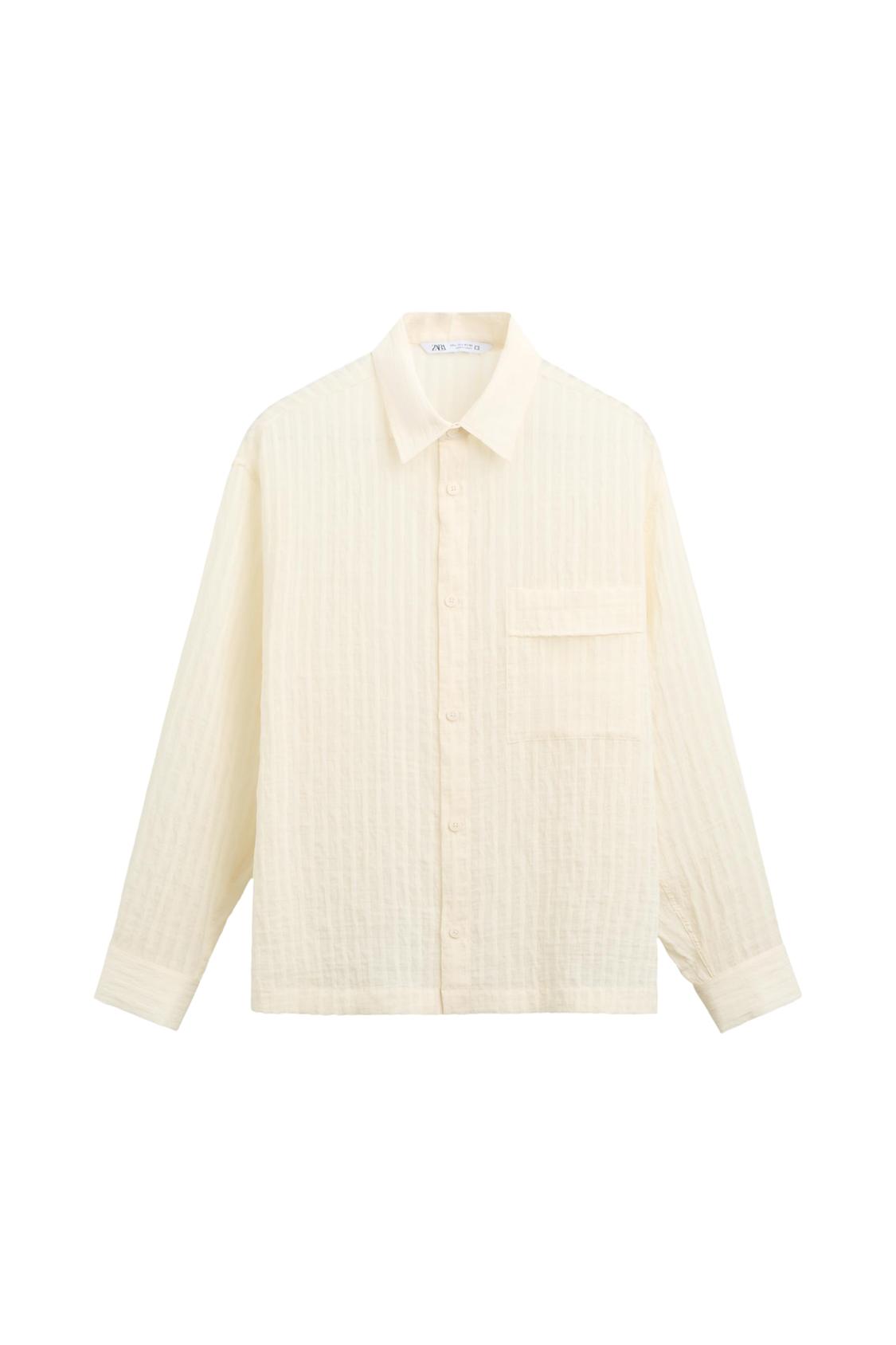 STRIPED TEXTURED SHIRT - Image 6