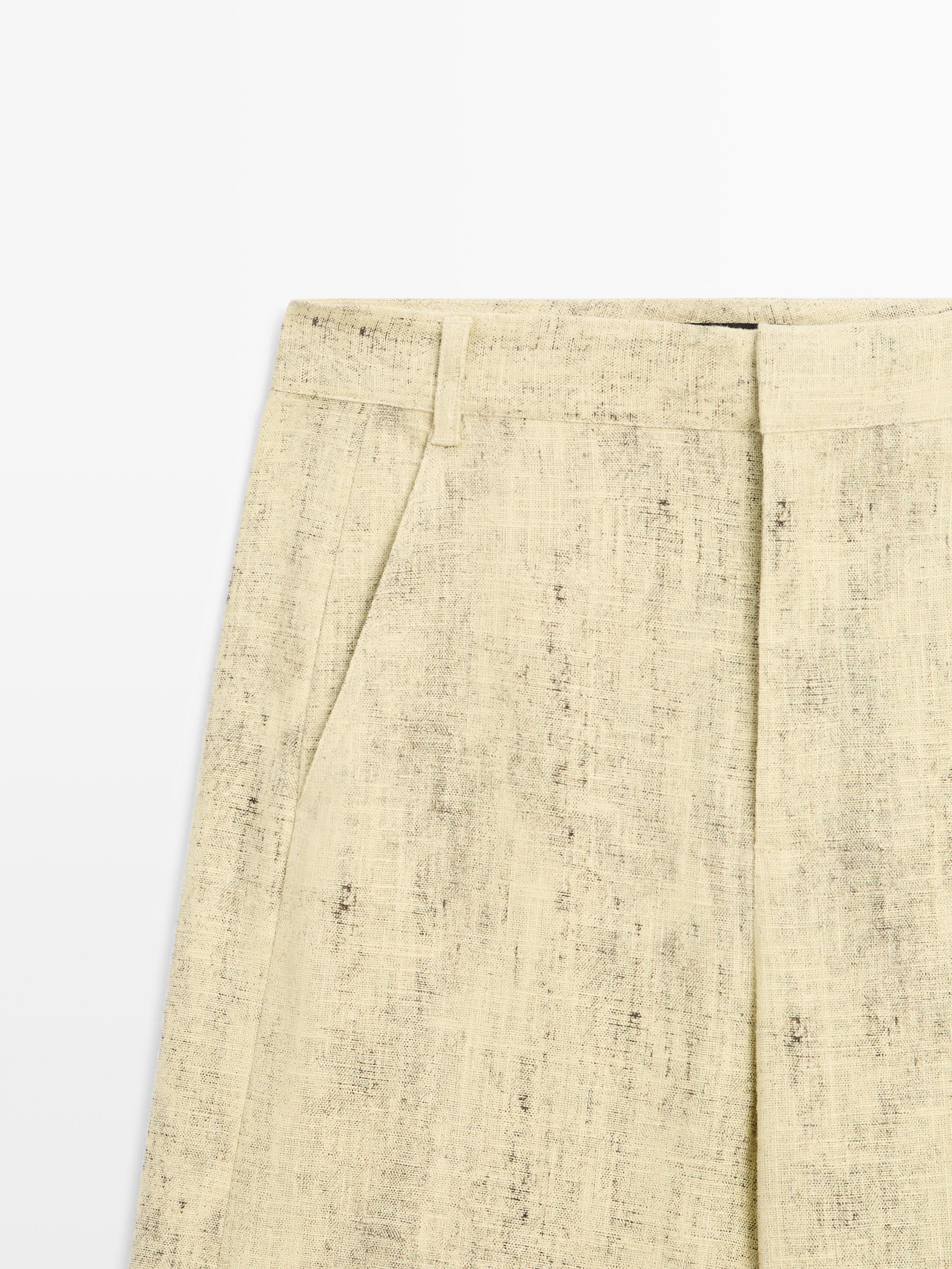 Ramie blend trousers
