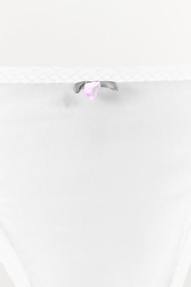 TANGA POINTELLE FLEUR - Blanc de Zara - Image 5