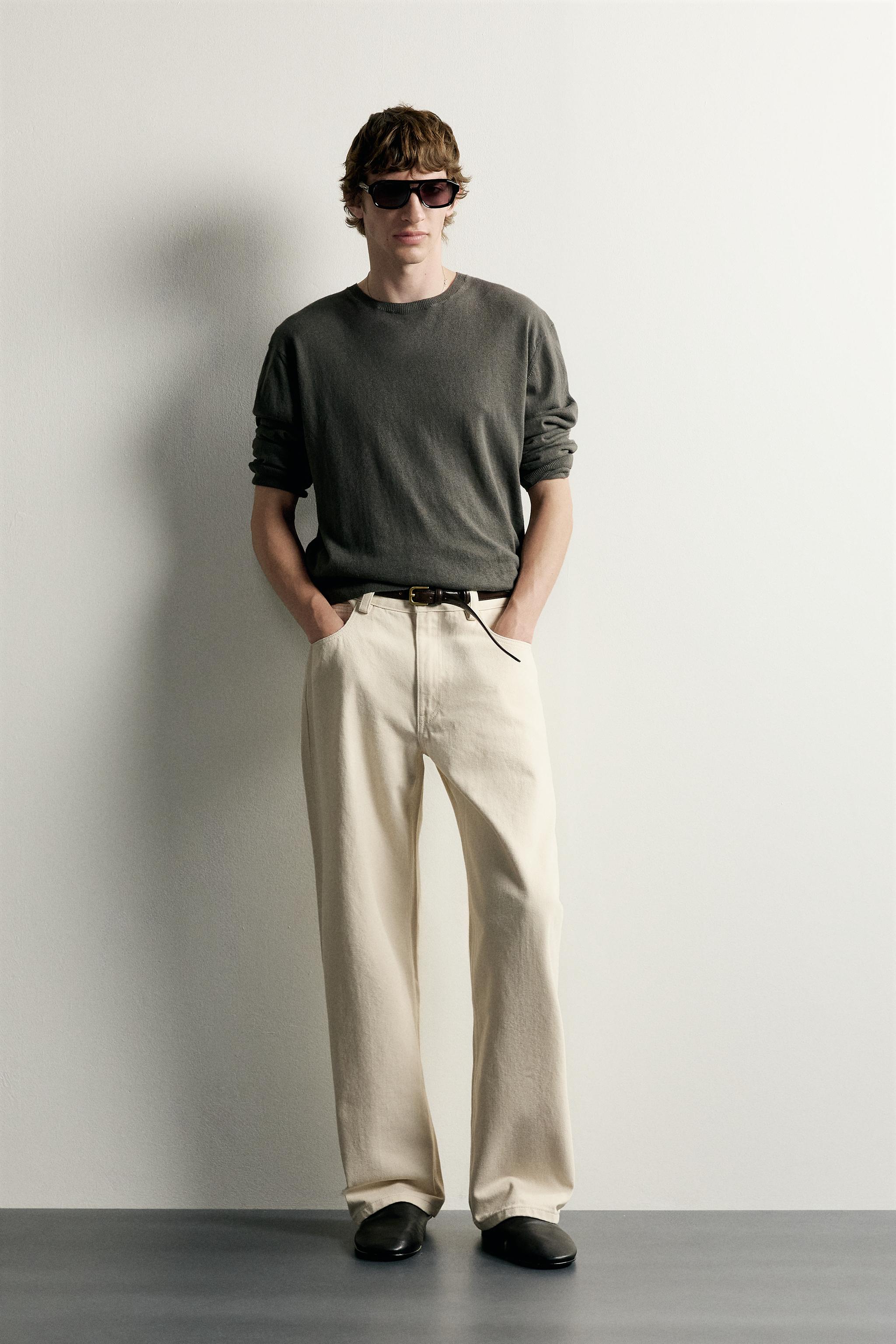 Мужские джинсы Zara SEAM DETAIL LOOSE FIT PANTS