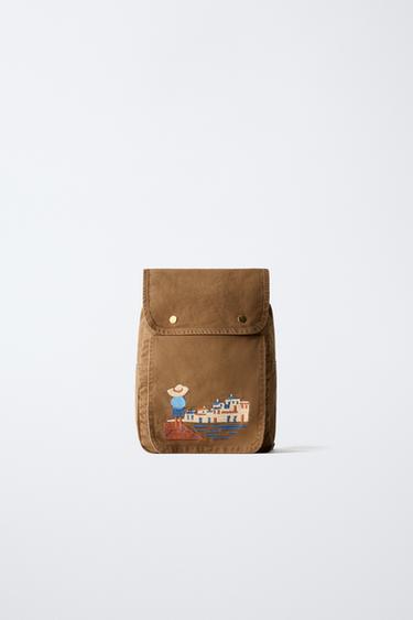 EMBROIDERED BACKPACK - Brown by Zara