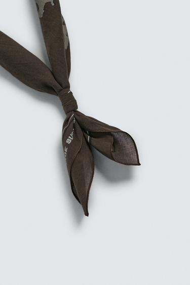 HORSE PRINT BANDANA - Brown by Zara - Image 5