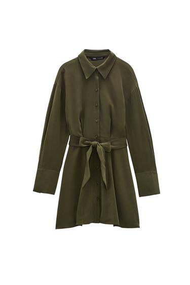 BELTED SHIRT DRESS