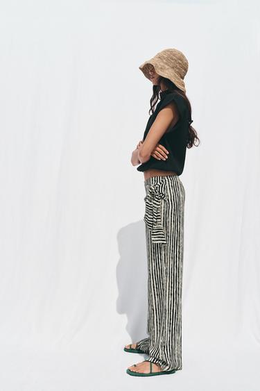 STRIPED WIDE-LEG PAREO TROUSERS - Stripes by Zara - Image 4