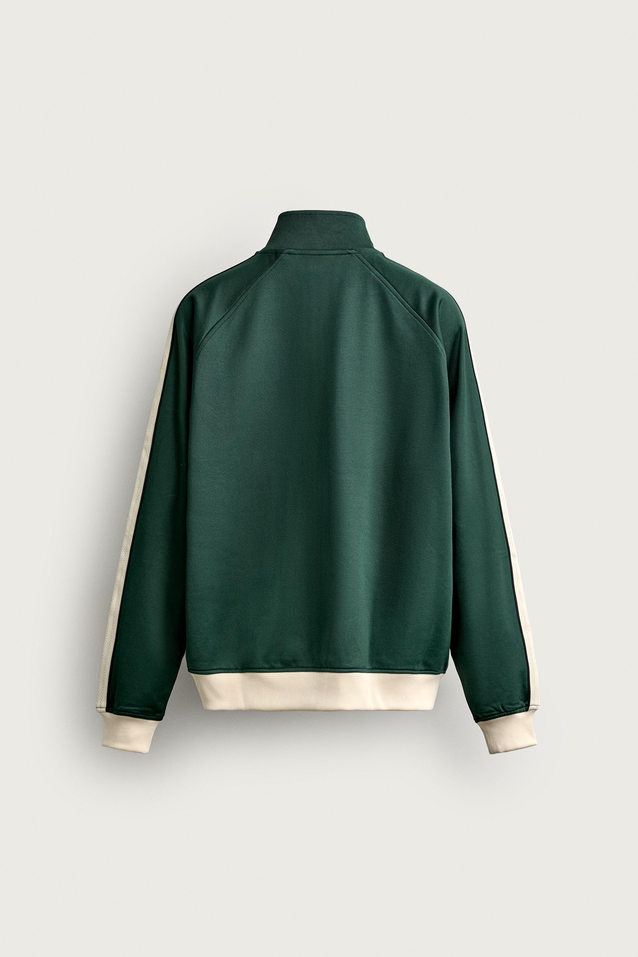 Zara Retro Kontrast Şeritli Eşofman Ceketi görsel 8