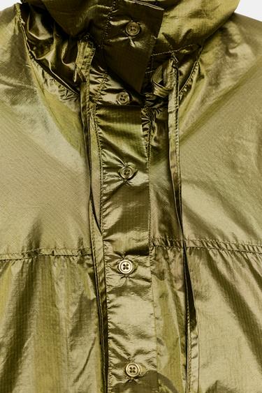 VESTE OVERSIZE EN NYLON - Vert soutenu de Zara - Image 8