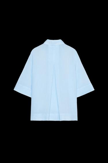 ZW COLLECTION RAMIE SHIRT - Light blue by Zara