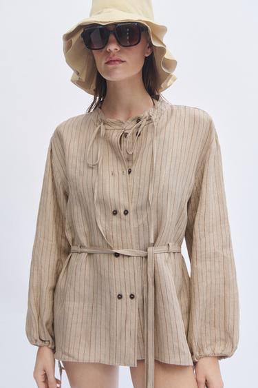 100% ԿՏԱՎՅԱ ՇԵՐՏԱՎՈՐ ՎԵՐՆԱՇԱՊԻԿ ZW COLLECTION - Շերտեր Zara-ից
