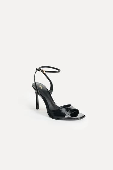 LEATHER HIGH-HEEL SANDALS 50TH ANNIVERSARY - Black by Zara - Image 1