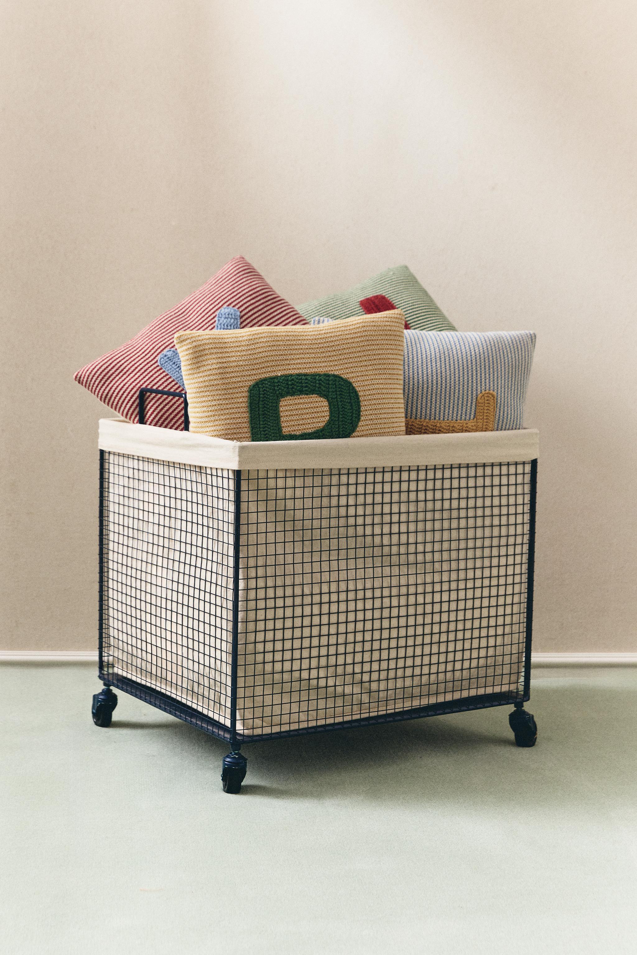 ザラホーム ZARA HOME バスケット トライバル エスニック 模様 収納バスケット | ZARA