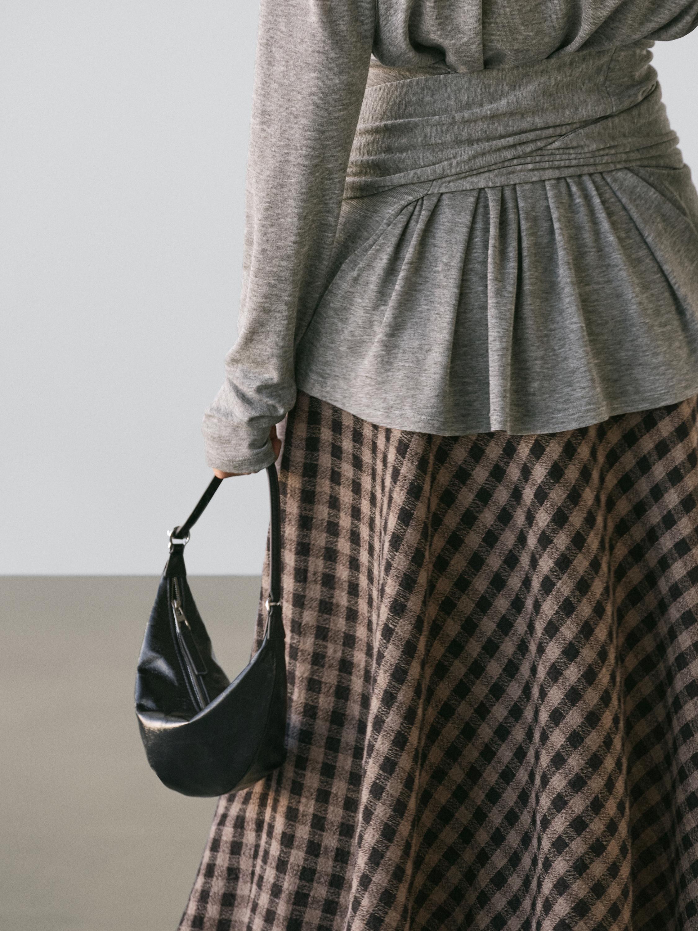 Flared with check detailing