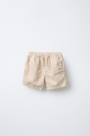 BERMUDA COM LINHO E ALGODÃO - Gelo da Zara
