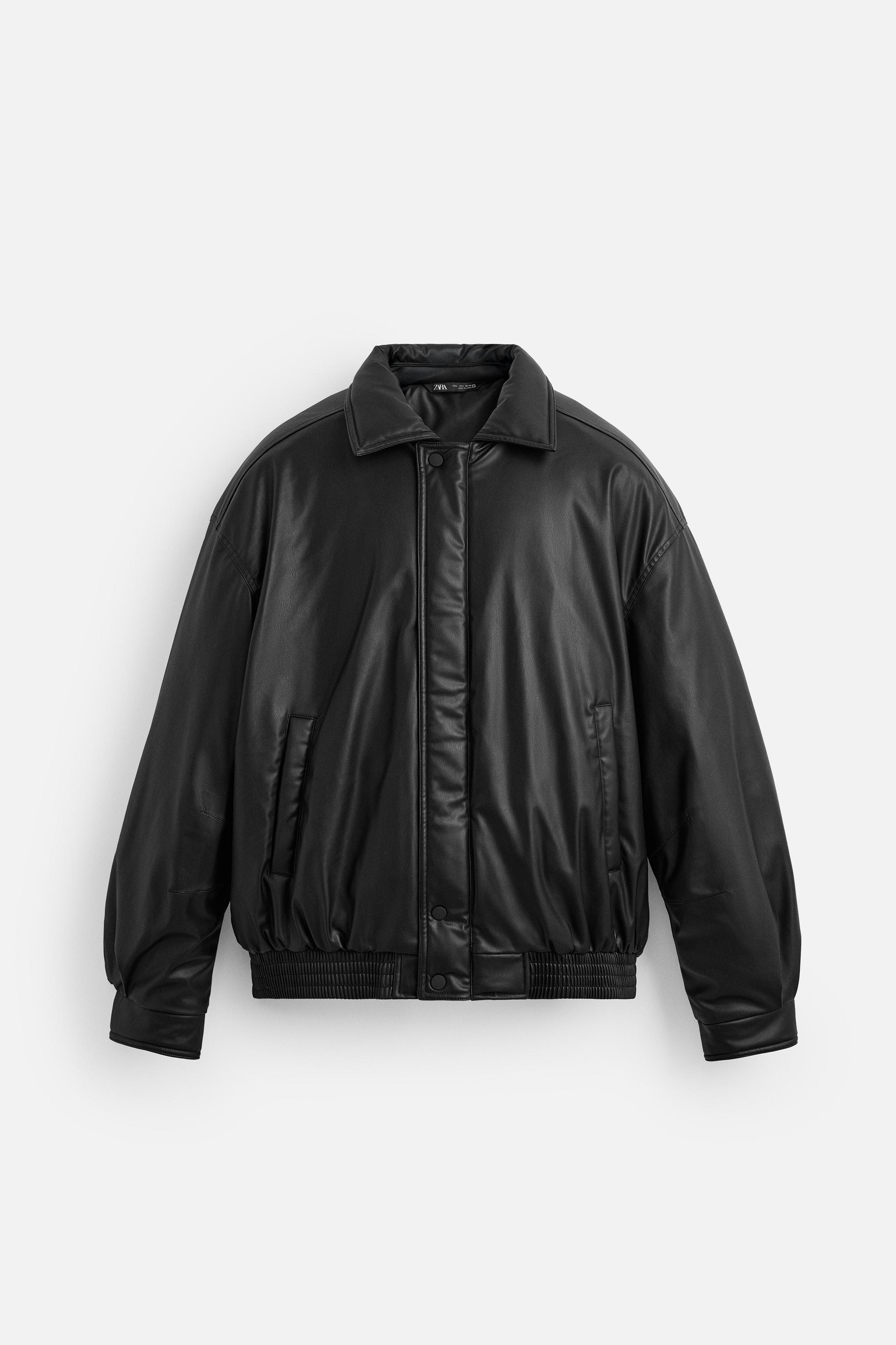 COMBINED LEATHER EFFECT COAT - Dark green | ZARA Australia