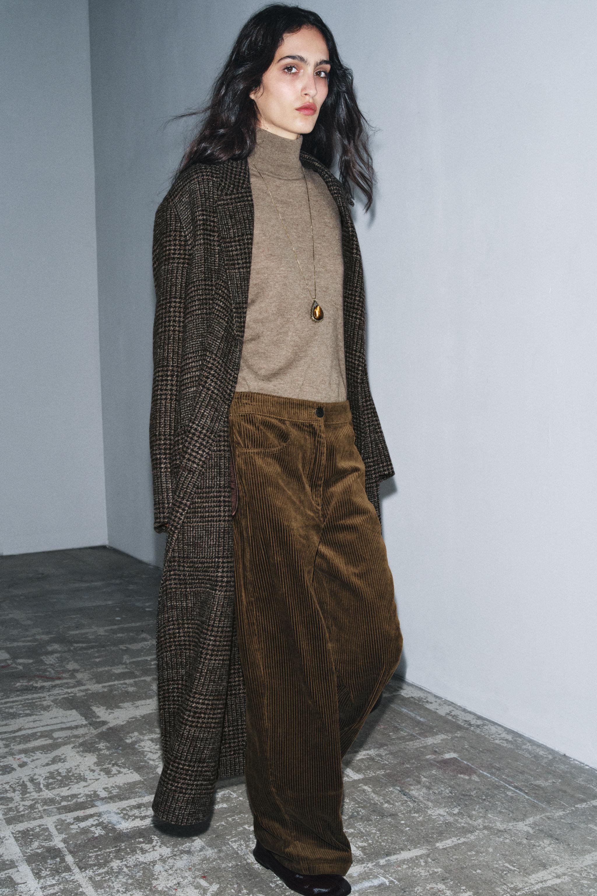 Zara ZW COLLECTION PLAID COAT | Place Rosemère