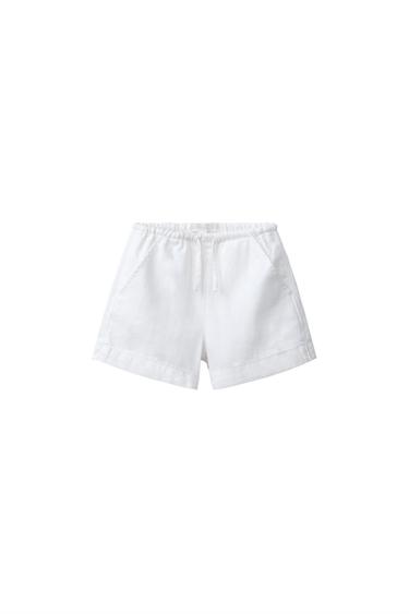 BERMUDA DENIM CORDONES - Blanco de Zara