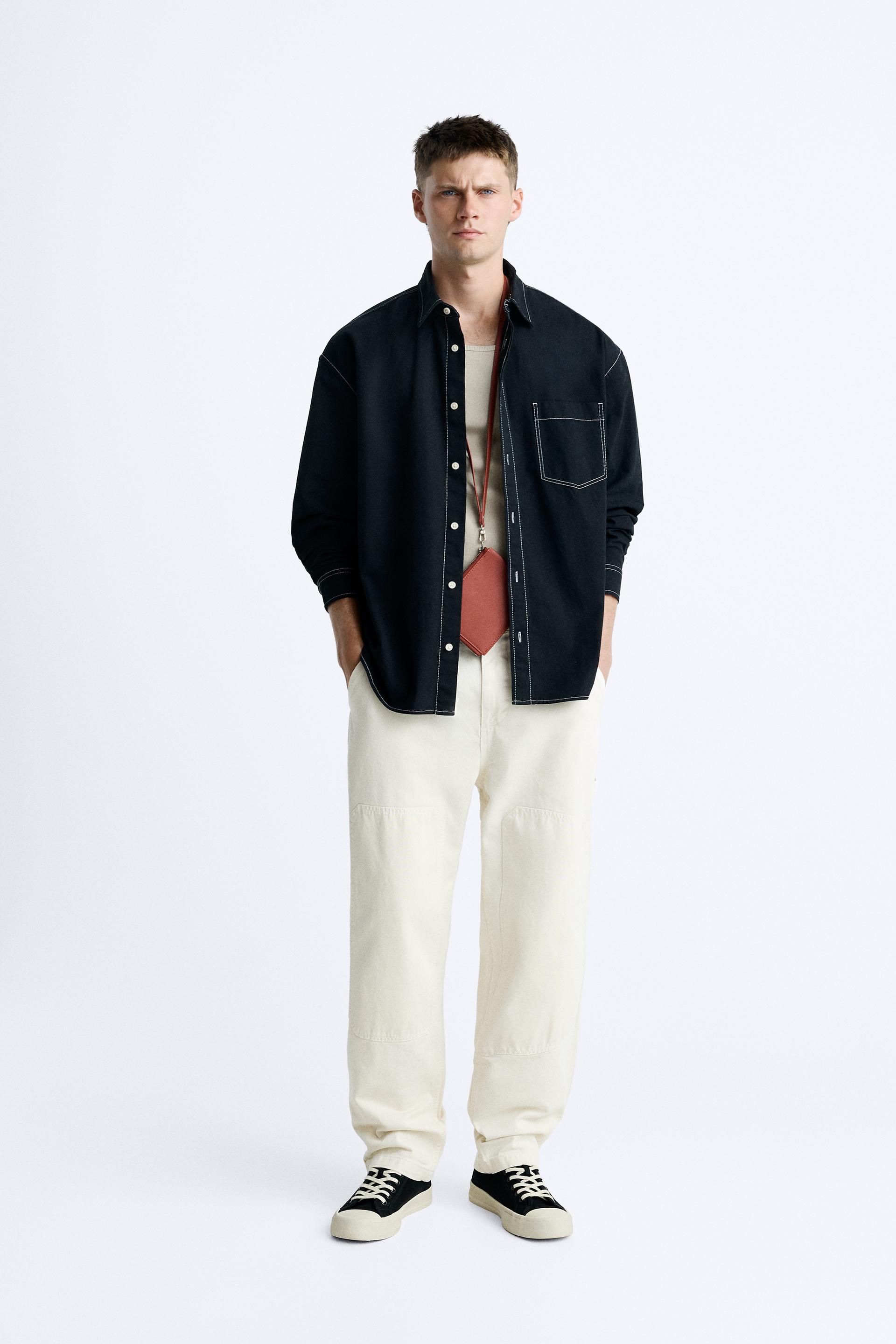 CARPENTER TROUSERS WITH POCKET - Oyster-white