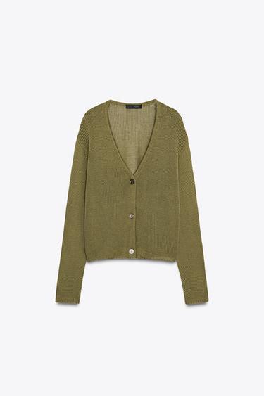 100% PAMUT KÖTÖTT KABÁT – Khaki a ZARA-tól