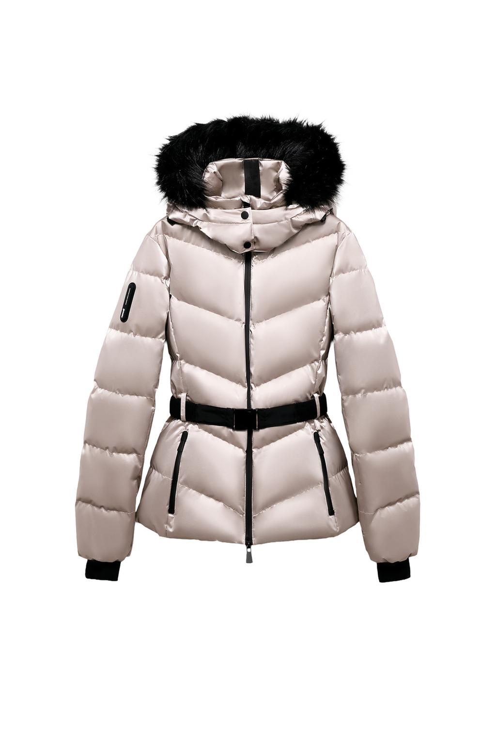 80% DOWN 20% FEATHER WATER RESISTANT WINDPROOF RECCO TECHNOLOGY SKI COLLECTION QUILTED ANORAK - image 3