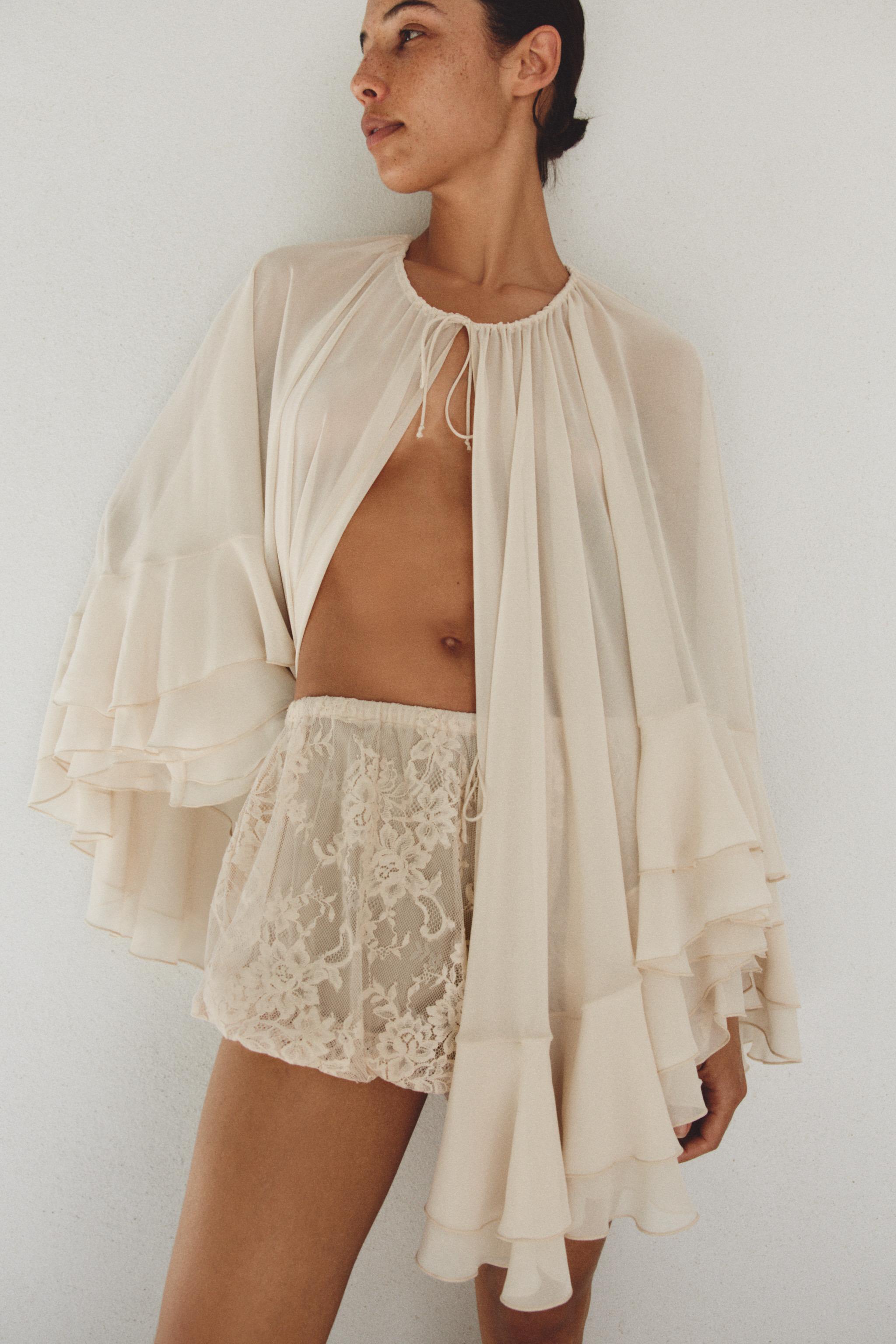 Женские шорты Zara LACE BLOOMER SHORTS — фото 2