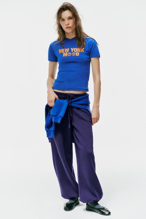 NBA NEW YORK KNICKS T-SHIRT - Blue by Zara - Image 0
