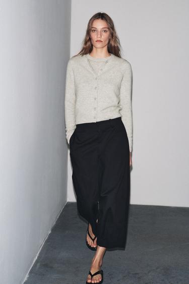100% WOOL BASIC JACKET - Sand / Marl by Zara - Image 6