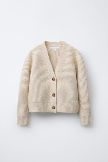 KNIT CARDIGAN - Light beige by Zara