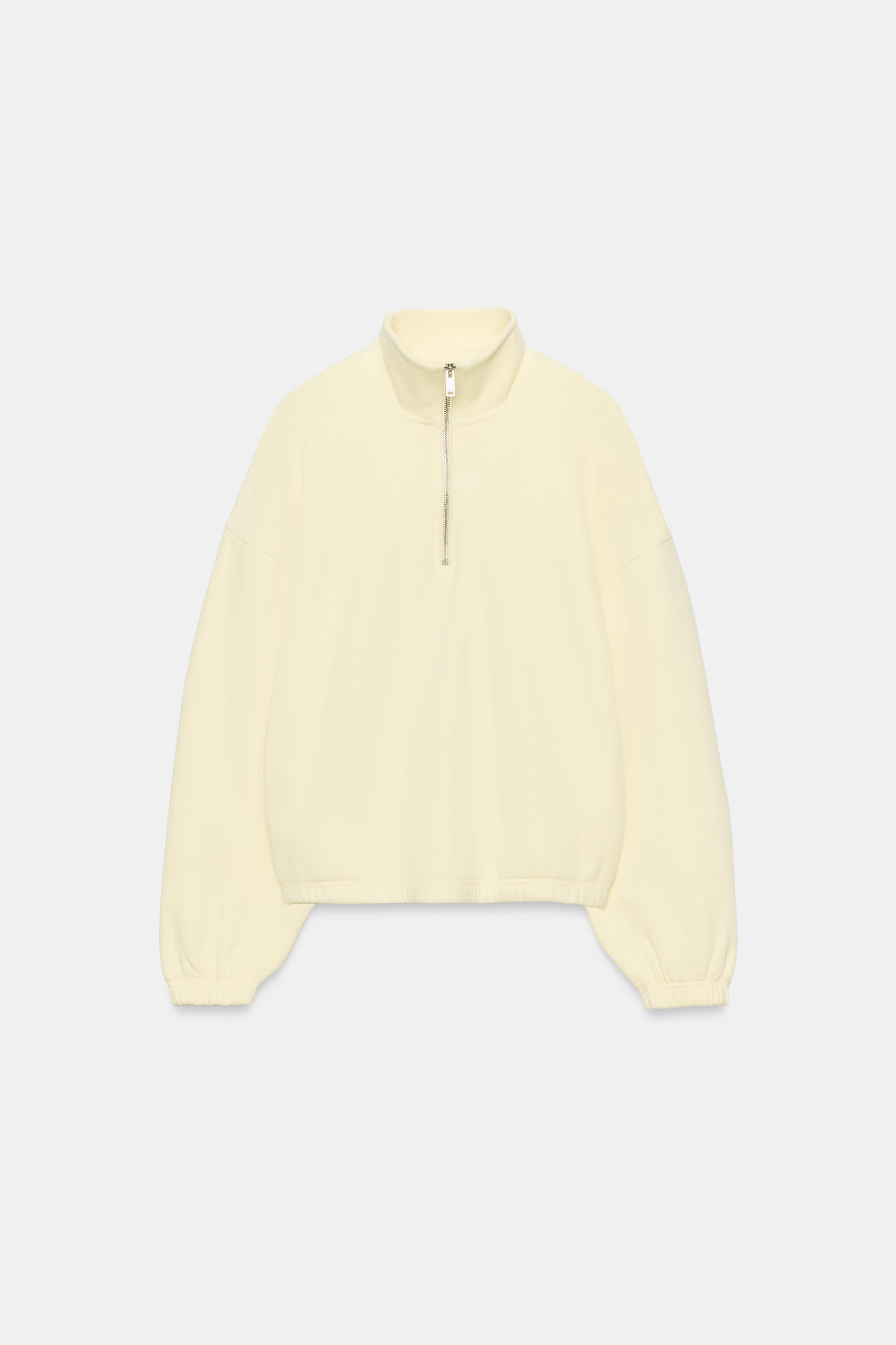 Zara METAL FERMUARLI SWEATSHIRT görsel 5