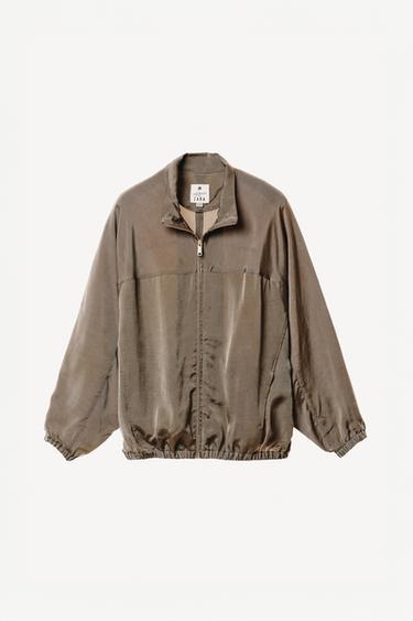جاكيت OVERSIZE بقصة CUPRO WILLY CHAVARRIA X ZARA - مِحْمر الخاص بـ Zara